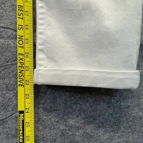 LIVERPOOL Jeans Women's Size 12 Bright White Capri Pull-On Rolled Cuff Pants EUC - Picture 10 of 16